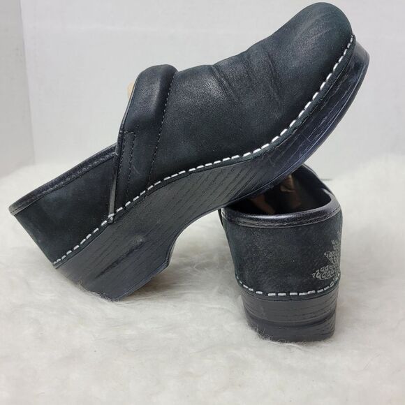 Dansko Professional Metallic Floral Print Nubuck Women's Clogs Shoes Size 6.5 - Picture 5 of 10